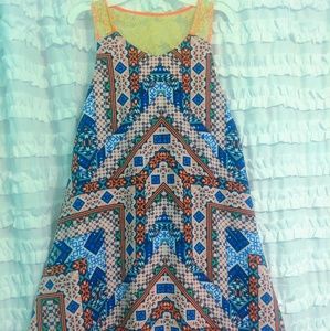 Colorful designed loose dress